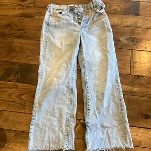 Denim Forum size 28, wide leg high waisted jeans
